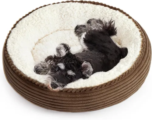 Miniatura 22 de Love's cabin Cama redonda acolchada para gatos y perros, cama para mascotas de 20 pulgadas para gatos o perros pequeños, parte inferior Violeta
