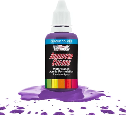 Miniatura 11 de U.S. Art Supply Opaque Lake Blue - Pintura acrílica para aerógrafo con efectos especiales, 8 onzas, lista para rociar, pintura con pincel de aire a