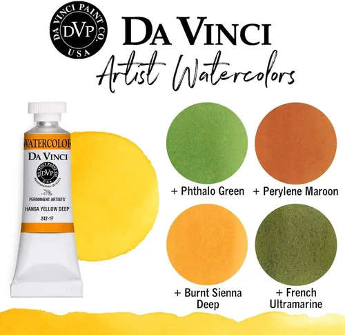 Miniatura 80 de DA VINCI PAINTS Pintura Acuarela Profesional para Artistas, Alizarin Crimson (Quinacridone), 37ml Índigo