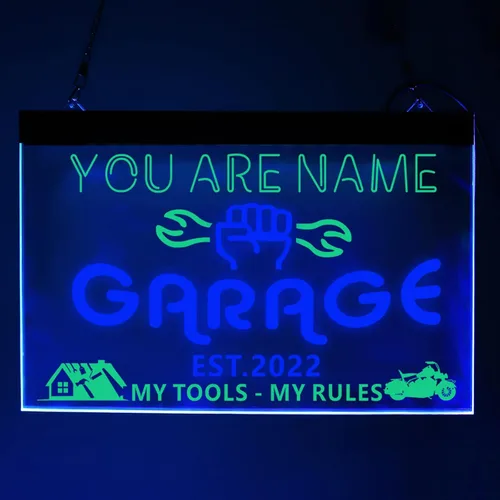 Miniatura 18 de Letrero de neón de garaje personalizado, Letrero LED de garaje, Luces LED de garaje, Letrero de luz de garaje personalizado, Letrero de madera