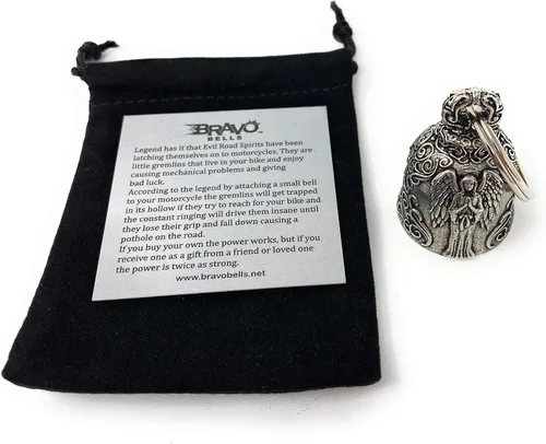 Miniatura 4 de Bravo Bells - Accesorio de Campana Ángel de Motociclista o Llavero para la Suerte - Fabricado en los Estados Unidos