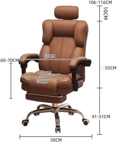 Miniatura 2 de Big and Tall Office Chair 400lbs Ergonomic Executive Desk Chair with Footrest High Back PU Leather Reclining Swivel Computer Chair Heavy Duty