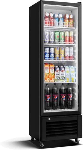 Miniatura 12 de BODEGA COOLER - Enfriador de bar trasero con 2 puertas de vidrio, refrigerador de bebidas debajo del mostrador de 76 cm, refrigerador comercial