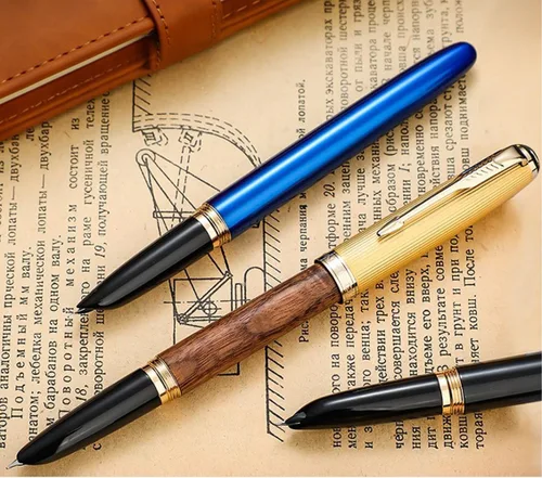 Miniatura 6 de Jinhao 85 Pluma Estilográfica Extra Fina 0.015 in (Madera de Tigre)