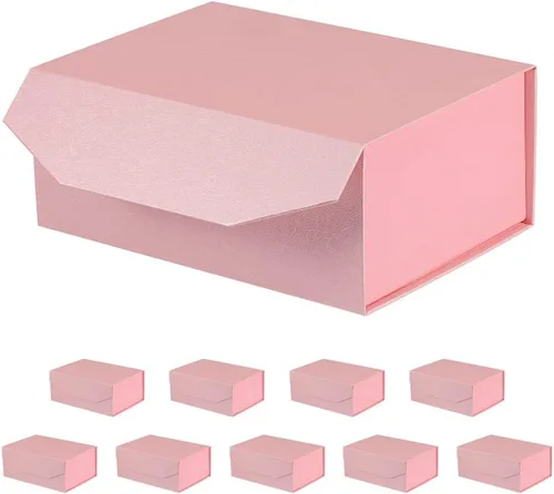 Miniatura 23 de Caja de regalo negra con tapa de 12 x 8 x 2.5 pulgadas, caja de regalo magnética para envolver, caja de regalo a granel para regalo, grano de malla