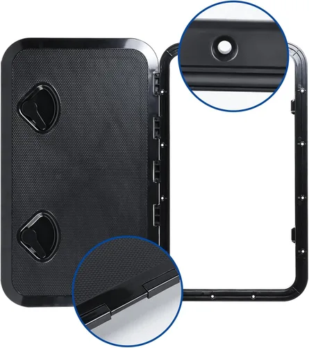 Miniatura 5 de NovelBee Escotilla de cubierta marina, tapa rectangular de 14 x 24 pulgadas para caravana marina RV