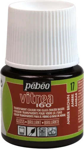 Miniatura 46 de Pebeo Vitrea 160 - Pintura para vidrio brillante, botella de 45 ml - Azul lapislázuli