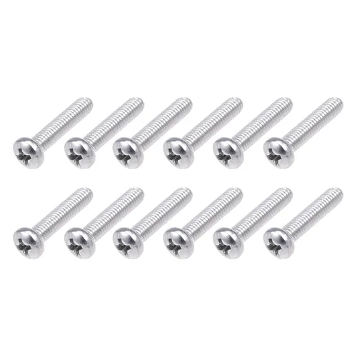 Miniatura 41 de METALLIXITY Tornillos de máquina (M2 x 0.118 in), 30 unidades, pernos Phillips cruzados de acero inoxidable 304, para instalación de muebles