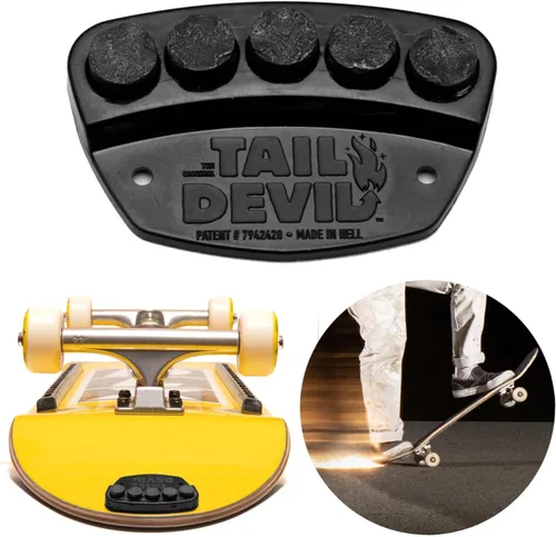 Placa de Chispas Tail Devil Skateboard - Chispas para Tu Patineta, Accesorio Definitivo del Patinador, Una Placa de Cola Adjunta para Efecto de Negro