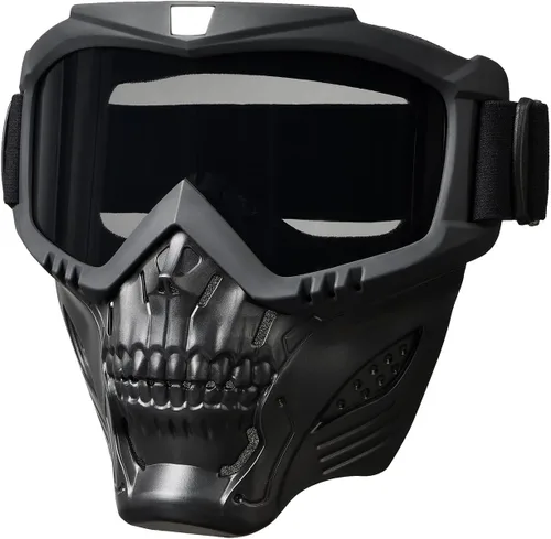 Miniatura 11 de Máscara de Paintball Antiniebla, Máscara Táctica de Cara Completa Desmontable Ajustable, Máscara de Esquí, Gafas de Protección Facial