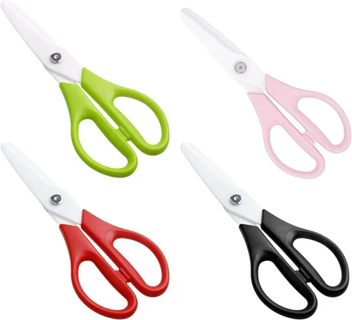 Miniatura 2 de 8 pulgadas Zirconia Cerámica Portátil Bebés Herramientas de mano PP Mango Complementario Niños Tijeras Complementarias Cocina Tijeras Cocina Tijeras