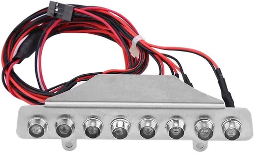 Miniatura 3 de Barra de luz LED para automóvil a control remoto, 8 LED blanco brillante y rojo para mayor visibilidad nocturna RC camión barra de luz con luz