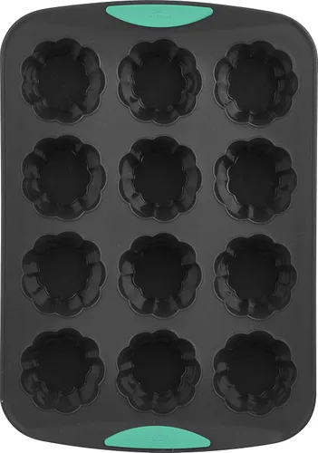 Miniatura 9 de Trudeau Structure - Molde de silicona para magdalenas, 12 tazas, silicona flexible con forro duro para mantener la forma, antiadherente, sin BPA