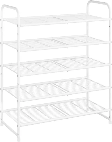 Miniatura 17 de Simple Trending - Zapatero apilable de 2 niveles, organizador de almacenamiento para zapatos de metal, negro