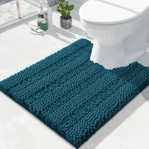 Miniatura 44 de Yimobra Alfombras lavables para baño, alfombra de baño de chenilla súper suave y absorbente para piso y alfombra, alfombra antideslizante de secado