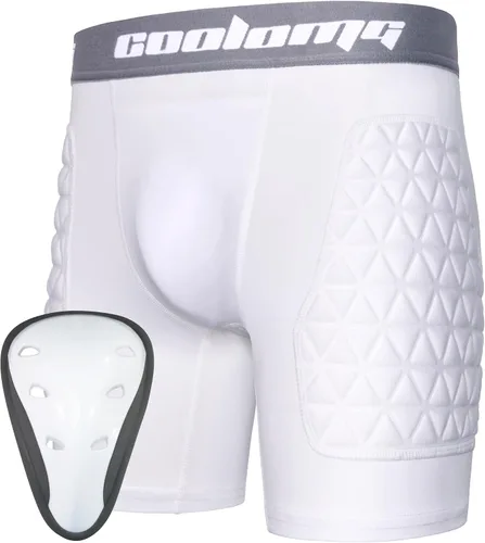 Miniatura 8 de COOLOMG Pantalones cortos deslizantes con copa atlética de compresión para béisbol, fútbol, lacrosse