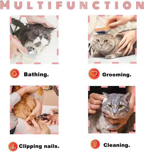 Miniatura 4 de Bozal para gatos con malla transpirable, bozal protector bucal de gato para evitar mordeduras y masticar (XS - negro)