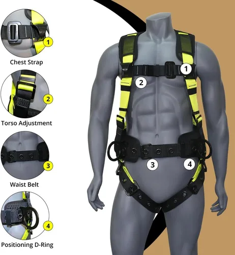 Miniatura 32 de Kit de arnés de protección contra caídas cómodo AFP Demon – Arnés de seguridad de cuerpo completo OSHA/ANSI PPE para trabajo de construcción