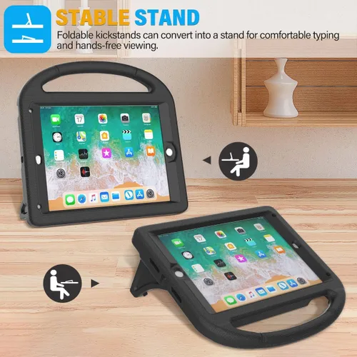 Miniatura 4 de SUPLIK Funda para niños para iPad 5ª/6ª Generación (9.7 pulgadas, 2017/2018), iPad Air 2/1 & Pro 9.7 con protector de pantalla, cubierta protectora