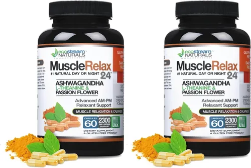 Miniatura 8 de Relaxant - Muscle Relax 24/7 - Cápsulas grandes de 2,300 miligramos para uso diurno/nocturno, soporte máximo de fuerza, con valeriana, flor