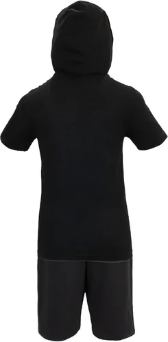 Miniatura 2 de Marvel Avengers - Disfraz de personajes de superhéroes para niños ligero manga corta sudadera con capucha y pantalones cortos conjunto deportivo