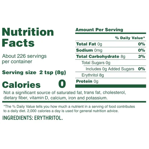 Miniatura 2 de Whole Earth Sweetener Company Alternativa de azúcar cero calorías a base de plantas, 100% eritritol, 64 onzas.
