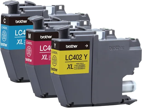 Miniatura 6 de Brother Genuine LC402XL 3PK Paquete de 3 cartuchos de tinta de alto rendimiento, cian, magenta y amarillo, negro