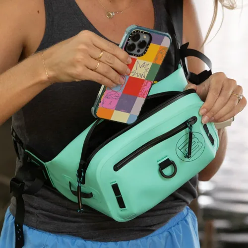 Miniatura 5 de BOTE Highwater Riñonera de Cintura Completamente Impermeable SUP Bolsa con Cremallera Correa Ajustable Deportes Acuáticos al Aire Libre Verde mar