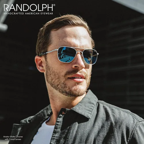 Miniatura 4 de Randolph USA - Lentes de sol de aviador para hombre o mujer cromo mate clásicos polarizados y no polarizados con protección UV