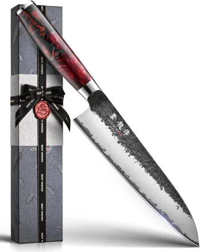 Cuchillo de chef japonés, cuchillos de cocina forjados a mano de 8 pulgadas con núcleo VG10, cuchillo gyuto profesional para el hogar y restaurante,