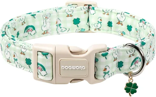 Miniatura 51 de DOGWONG Collar de Algodón Navideño para Perro, Collar de Perro Rojo de Papá Noel, Collares Duraderos para Mascotas de Fiestas Navideñas, Lindo Rojo
