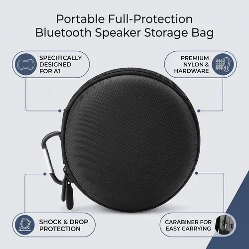 Miniatura 3 de Zerone Bolsa de transporte para altavoz Bluetooth B&O, bolsa protectora de altavoz con mosquetón para actividades al aire libre
