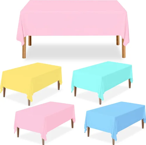 Miniatura 9 de 2 manteles de bienvenida de regreso a clases, 54 x 108 pulgadas, desechables, de plástico, impermeable, decoración para fiesta del primer día