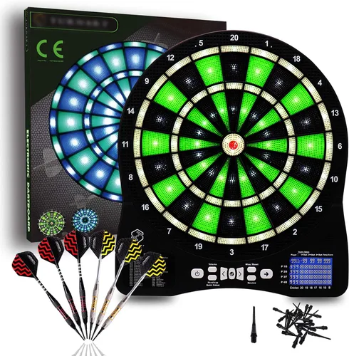 Miniatura 10 de Turnart Electronic Dart Board,13 inch Illuminated Segments Light Based Games Electric Dartboard for Adults Tested Tough Segment for Enhanced