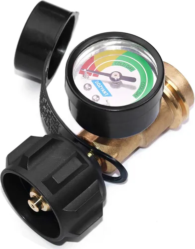 DOZYANT Indicador de nivel de tanque de propano, medidor de presión de gas LP, codificado por colores, universal para cilindros, parrilla de gas