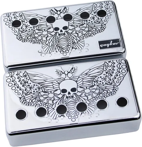 Miniatura 3 de Guyker Humbucker - Cubierta de pastilla (1.969 in/2.047 in de distancia entre varas) – Puente de cuproníquel y pastillas para el cuello, piezas