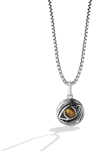 Miniatura 2 de Star Wars Fine Jewelry Jabba The Hutt - Colgante de diamante negro, ojo de tigre, plata de ley con rodio negro, Metal, Ojo de tigre