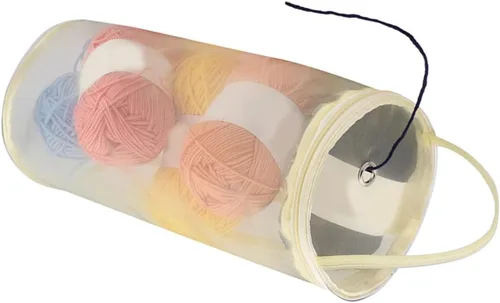 Miniatura 3 de Housoutil Bolsa de almacenamiento de hilo de punto Bolsa de almacenamiento de lana de malla Accesorios de ganchillo Organizador de asas