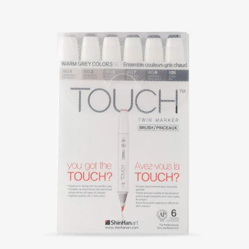 Miniatura 3 de Shinhan Rotulador Touch Twin Brush 6 Gris Cálido