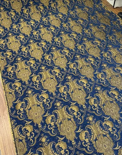 Miniatura 5 de Damasco, chenilla, tapicería, tela de cortinas, se vende por yarda 58 pulgadas de ancho (negro/negro)