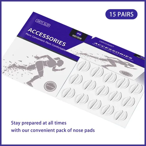 Miniatura 8 de Almohadillas de nariz antideslizantes para lentes de cámara de aire, cojines adhesivos de silicona suave, 30 almohadillas nasales para anteojos
