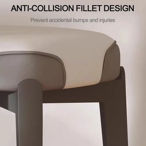 Miniatura 4 de Sillas de comedor de madera maciza, silla de cocina apilable, sillas de comedor, silla acolchada Simplicity, estructura de mortaja y espiga para Gris