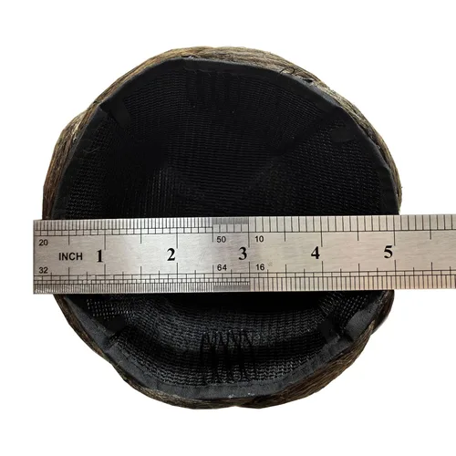 Miniatura 4 de Moño trenzado mixto de 5 pulgadas de diámetro marrón rojizo y negro, moño trenzado con peines integrados para mujeres, fiestas, bodas, bailes, 2009