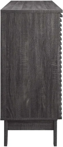 Miniatura 8 de Modway Render Mid-Century - Armario moderno para bar de vinos, color carbón, 17 x 46 x 37 pulgadas