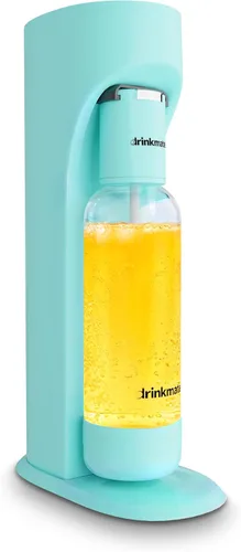 Drinkmate OmniFizz Fabricante de agua con gas y refrescos, carbonata cualquier bebida, cilindro de CO2 no incluido (Azul Ártico)