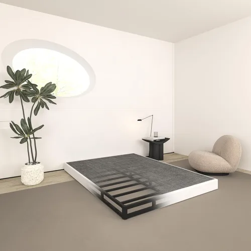 Miniatura 3 de Base de colchón de 5 pulgadas tamaño matrimonial, de metal resistente, capacidad de peso de 3000 libras, base de cama de perfil bajo sin ruido