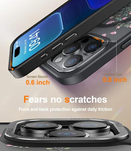 Miniatura 542 de Goodon para iPhone 15 Pro Max con protector de pantalla de privacidad, compatible con Magsafe, funda translúcida mate a prueba de golpes - Linda