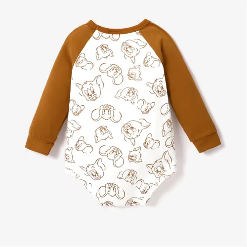 Miniatura 2 de PATPAT Tom and Jerry - Mameluco de manga larga con estampado de personajes o pantalones lisos, 0-18 meses
