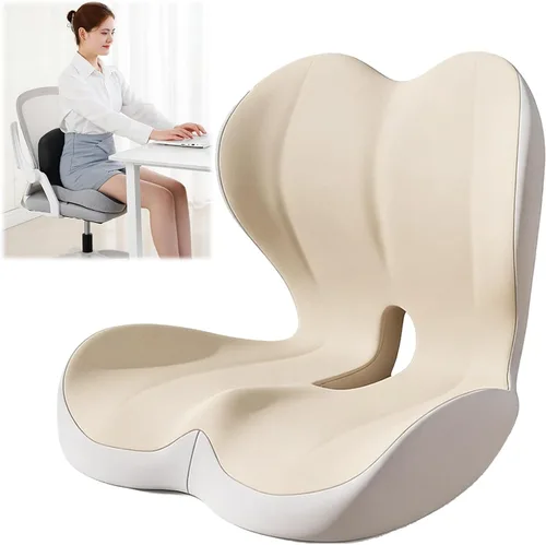 Miniatura 9 de Cojín ortopédico, cojín de asiento para silla de oficina y automóvil, cojines ergonómicos de espuma viscoelástica en forma de L, soporte lumbar