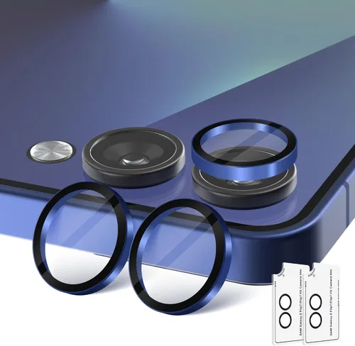 Miniatura 27 de Orzero Protector de lente de cámara compatible con Samsung Galaxy S25, bandeja de instalación de un solo paso, cubierta de vidrio con anillo